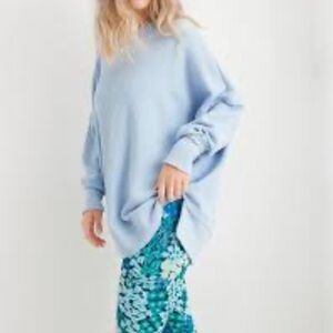 Aerie The Happiest Textured Oversized Crewneck Sweatshirt Size Medium Spring